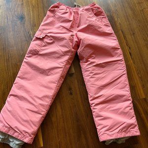 White Sierra Pink Goretex Ski pants  Snow pants Girls Large